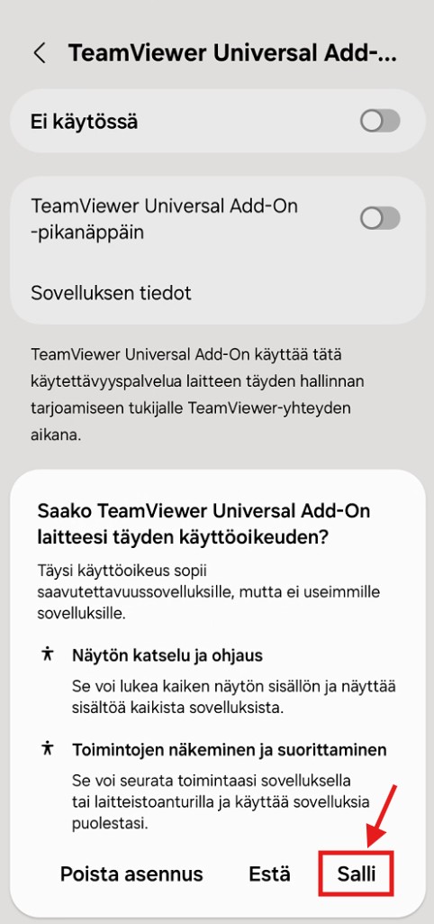 Vaihe 24: Salli täysi hallinta